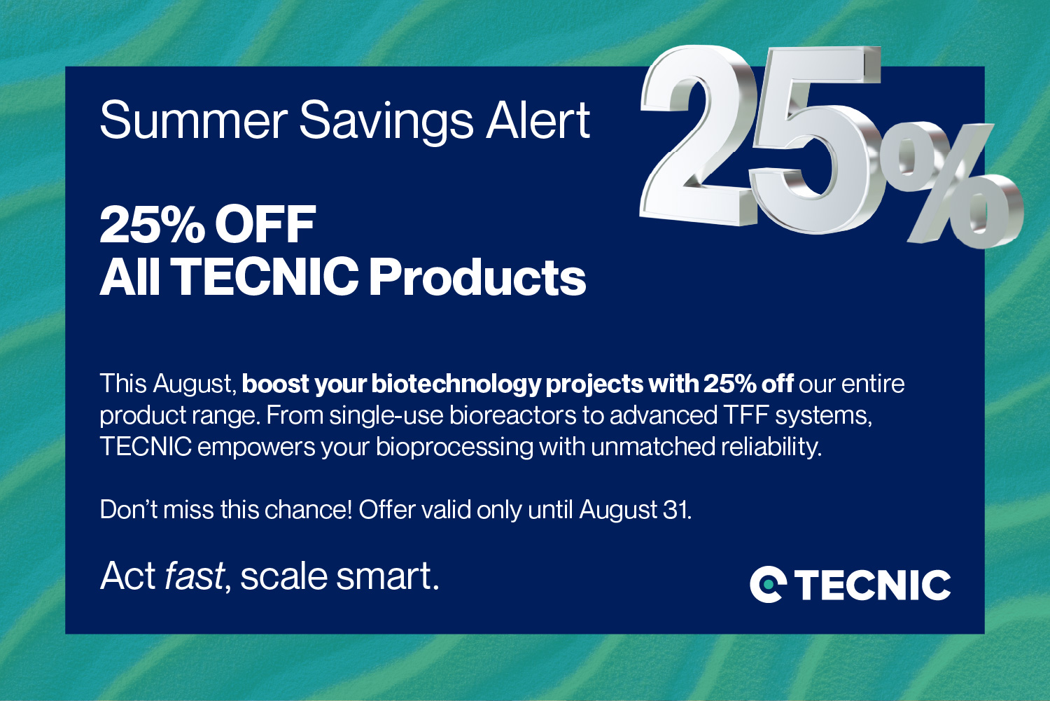 25% discount all TECNIC equipment